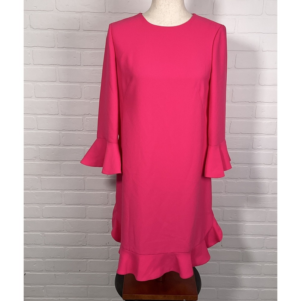 Kate Spade Dress‎ Women 4 Pink Sheath Ruffle Party Cocktail Career Formal